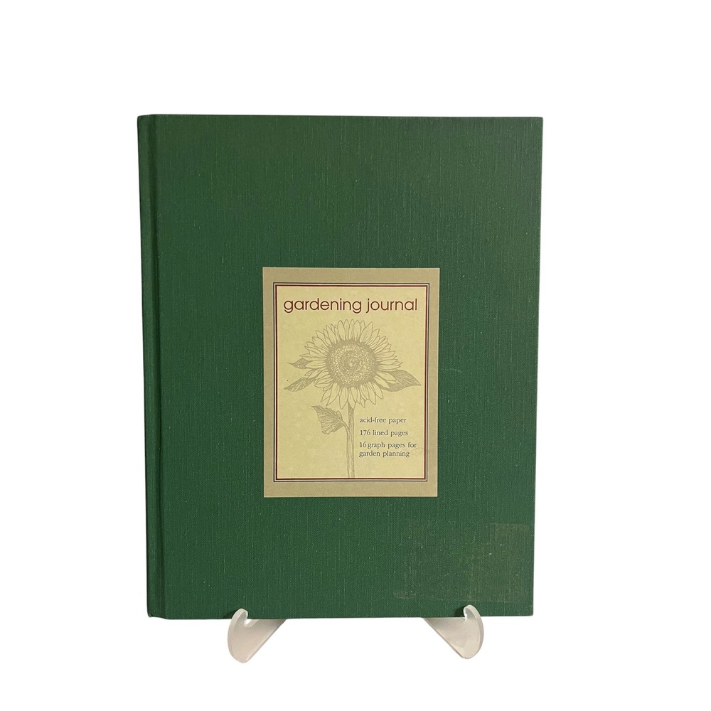 Gardening Journal Dark Green Sunflower 176 Lined Pages 16 Graph Monthly Planning